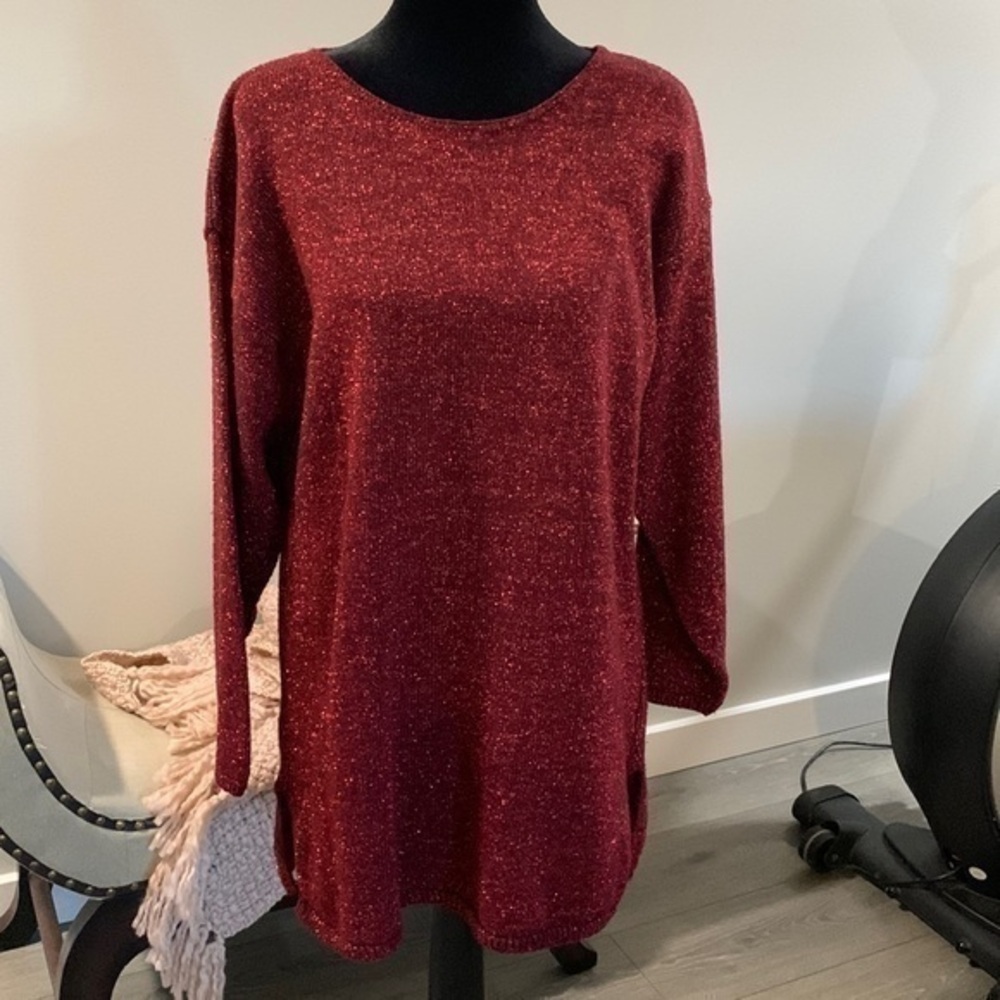 Nutcracker Glitter Sweater Tunic Size S